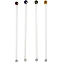 Agitateur en verre Ø1xH18cm x4-Gifi Online