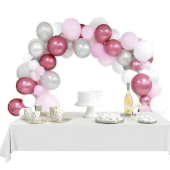 Arche à ballons blanc et rose 5m - x60-Gifi New