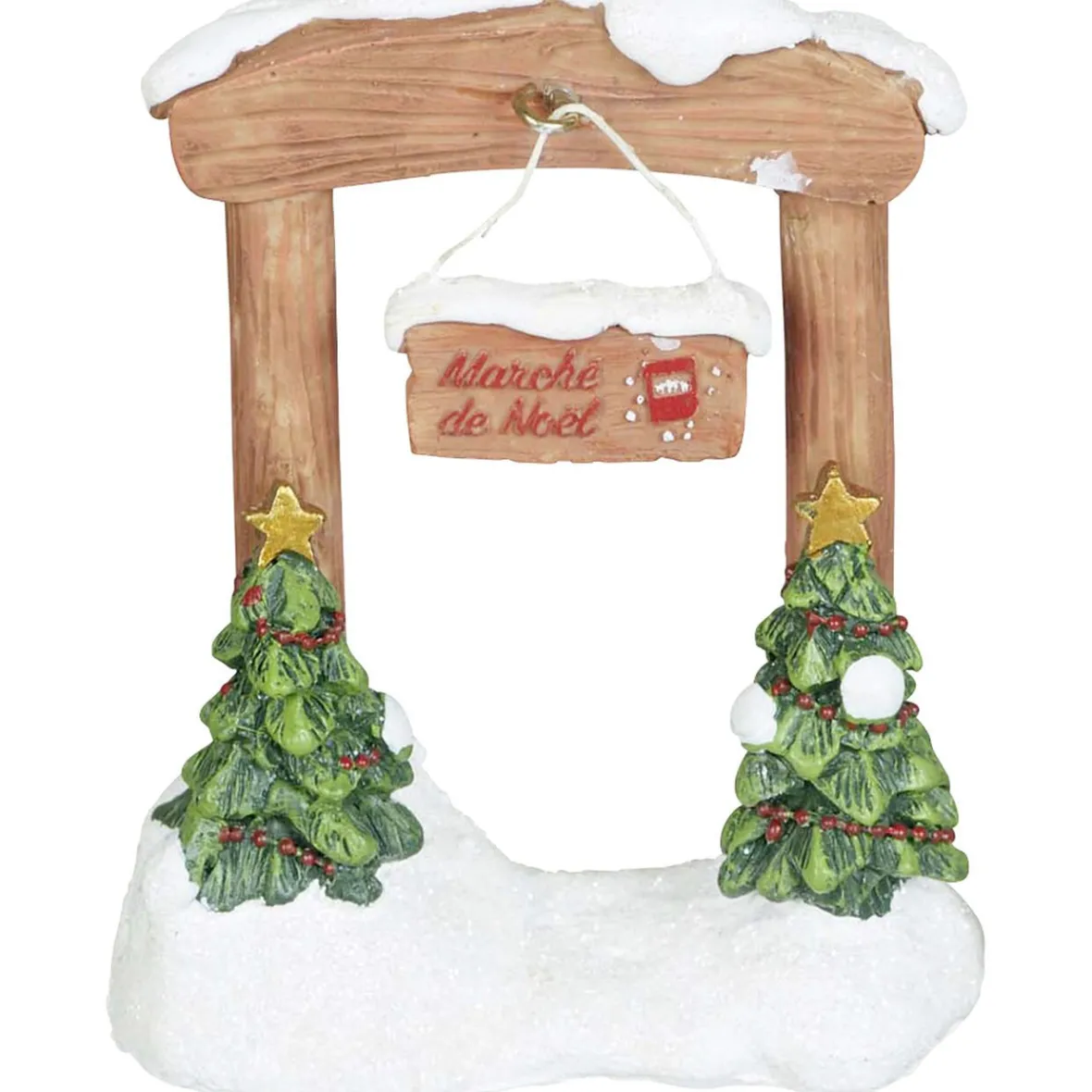 Arche marché de Noël décor sapin en résine-Gifi Outlet