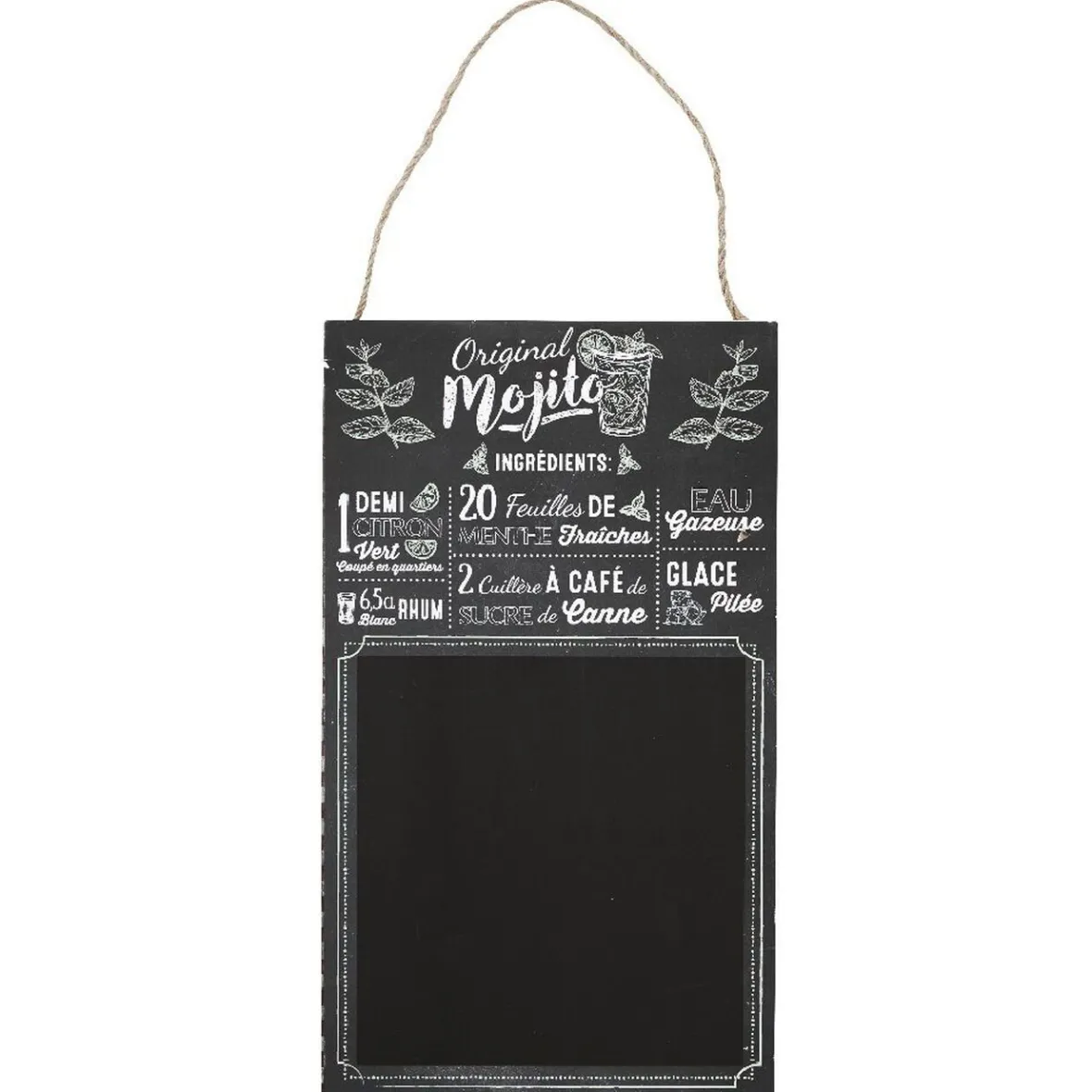 Ardoise à suspendre design cocktail-Gifi New