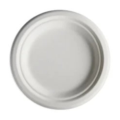 Assiette à dessert ronde en canne à sucre x12-Gifi Online