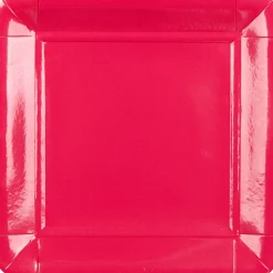 Assiette carton framboise x8-Gifi New