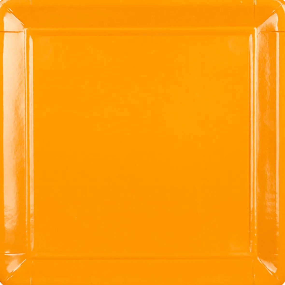 Assiette carton orange x8-Gifi Outlet