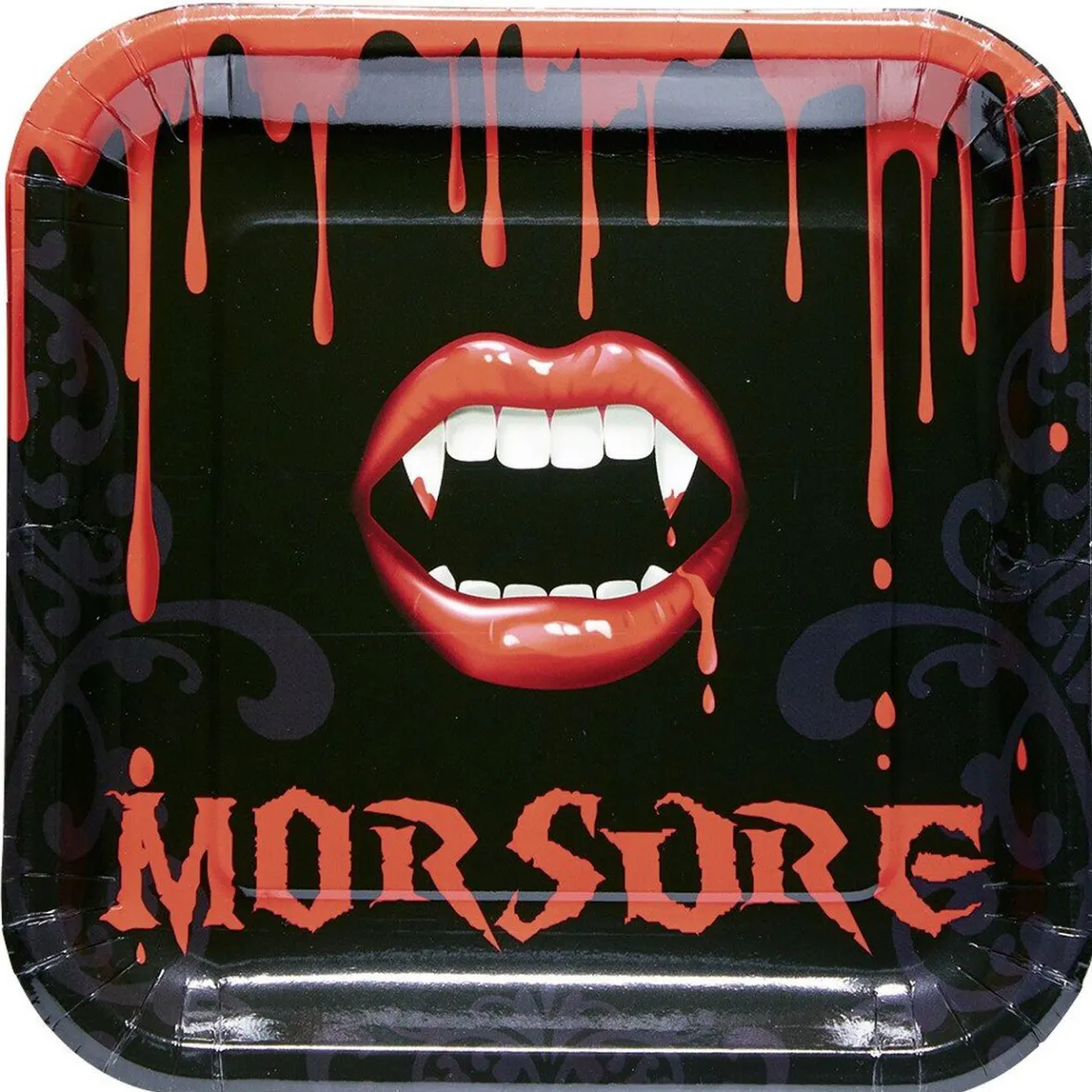 Assiette en carton déco morsure Halloween x8-Gifi Clearance