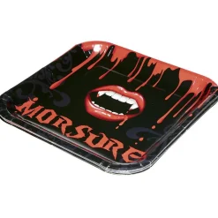 Assiette en carton déco morsure Halloween x8-Gifi Clearance