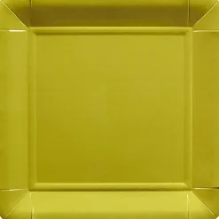 Assiette en carton vert pistache x8-Gifi New