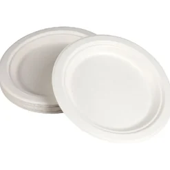 Assiette fibre canne à sucre X25-Gifi Clearance