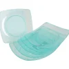 Assiette plastique bleu x4-Gifi Discount