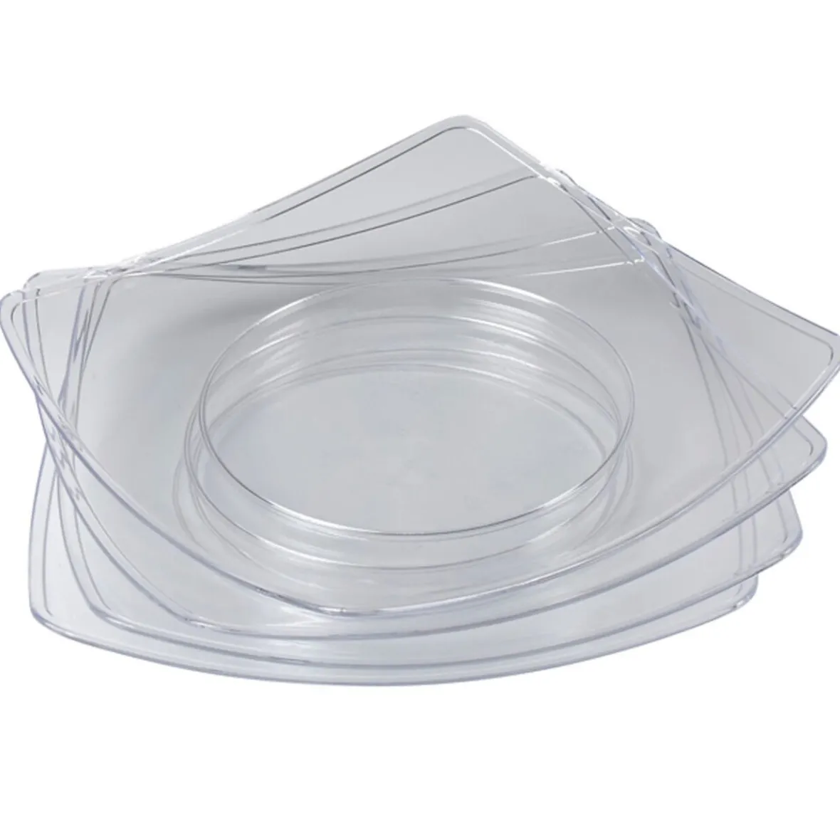 Assiette plate plastique transparente x4-Gifi Best