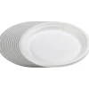 Assiette plate ronde en canne à sucre x12-Gifi Outlet