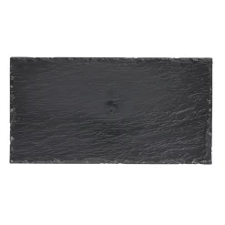Assiette rectangulaire 30x15 cm imitation ardoise noir x6-Gifi Outlet