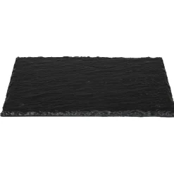 Assiette rectangulaire 22x14 cm imitation ardoise noir x6-Gifi Outlet