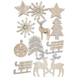 Autocollants thème Noël argentés-Gifi Hot