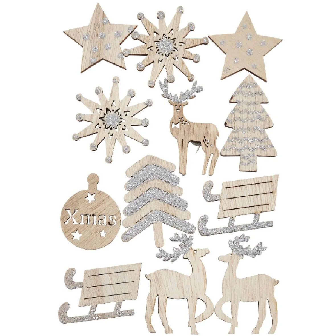 Autocollants thème Noël argentés-Gifi Hot