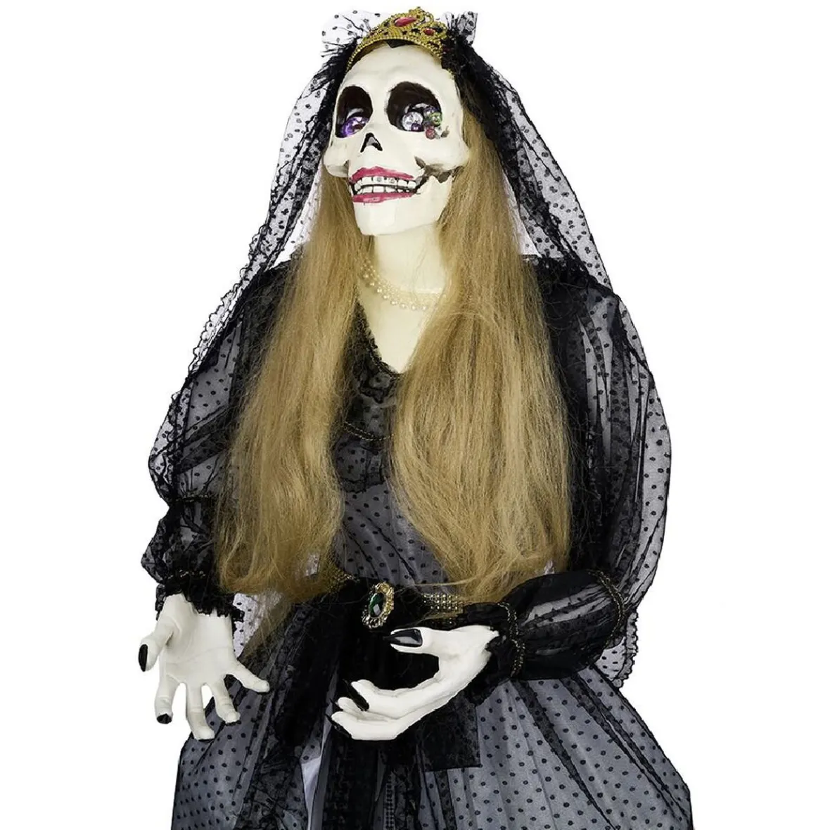 Automate vieille mariée animée et sonore Halloween 165cm-Gifi