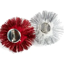 Badge pompon Noël x4-Gifi Discount