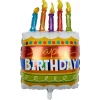 Ballon alu anniversaire Happy Birthday multicolore H60cm-Gifi Online