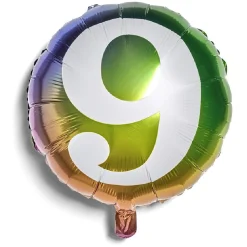 Ballon alu chiffre 9 métallisé multicolore Ø45cm-Gifi New