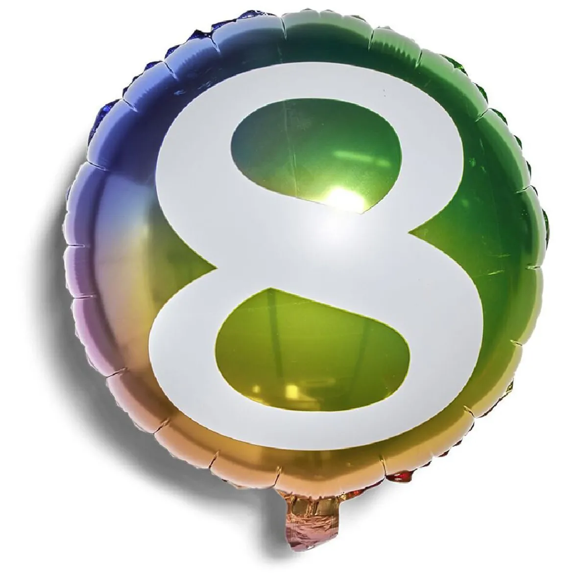 Ballon alu chiffre 8 métallisé multicolore Ø45cm-Gifi Sale