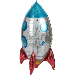 Ballon alu fusée H81cm-Gifi Online