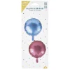 Ballon aluminium bleu et rose x 2-Gifi Online