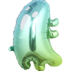 Ballon aluminium Halloween fantôme bleu-vert 60xH80cm-Gifi Sale