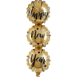 Ballon aluminium happy new year 90cm-Gifi