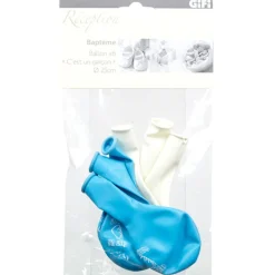Ballon baptême bleu et blanc x6-Gifi Hot