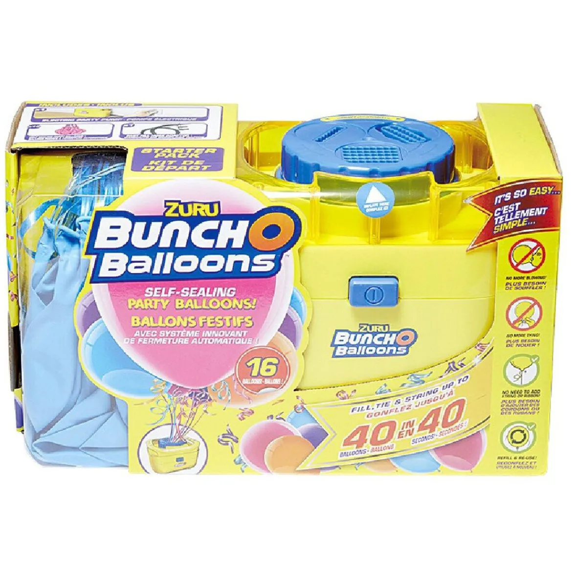 Ballon Bleu x16 avec la pompe bunch-Gifi