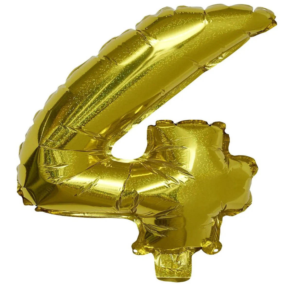 Ballon chiffre 4 doré ou argenté 33cm-Gifi Best