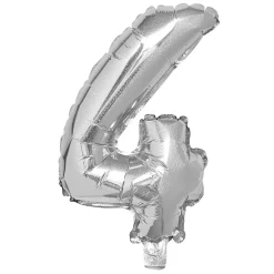 Ballon chiffre 4 doré ou argenté 33cm-Gifi Best