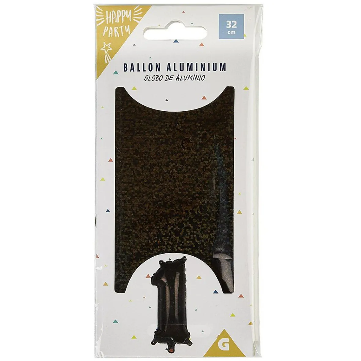 Ballon chiffre 1 noir argenté ou doré-Gifi Online