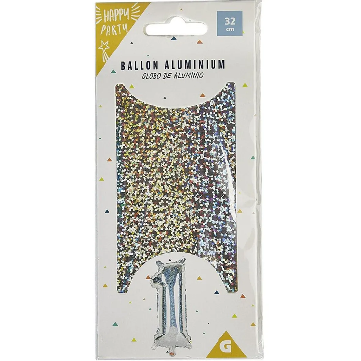 Ballon chiffre 1 noir argenté ou doré-Gifi Online