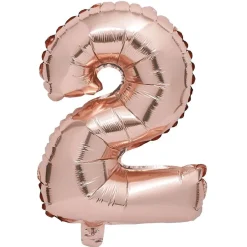 Ballon chiffre 2 rose gold 33cm-Gifi Outlet