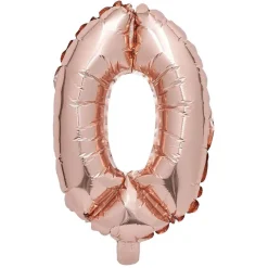 Ballon chiffre 0 rose gold 33cm-Gifi Sale