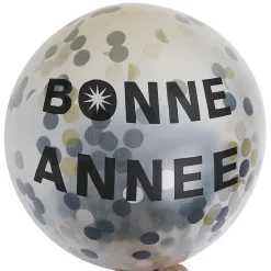 Ballon confettis Bonne année Ø40cm-Gifi Online