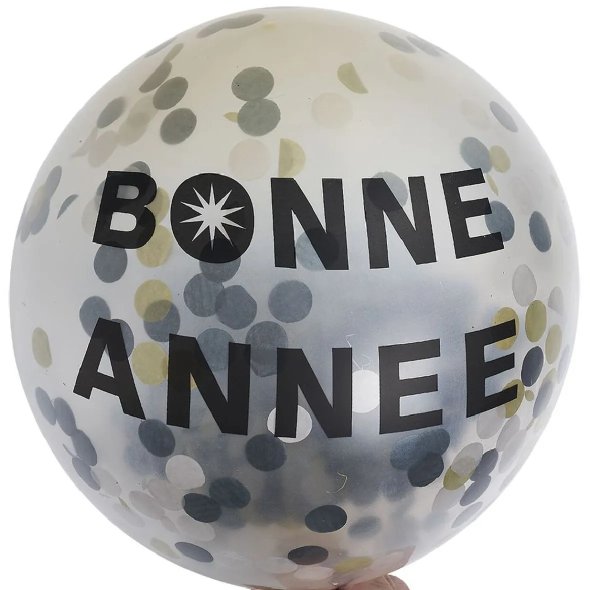 Ballon confettis Bonne année Ø40cm-Gifi Online