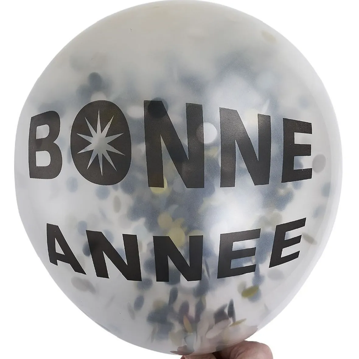 Ballon confettis Bonne année Ø40cm-Gifi Online