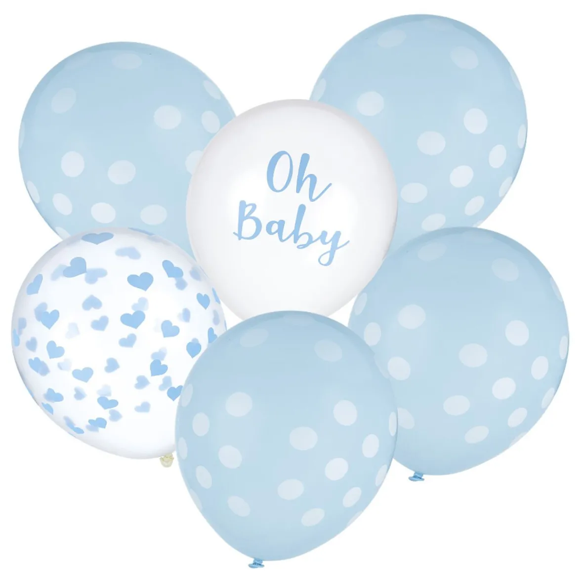 Ballon décor Baby rose ou bleu x6-Gifi Outlet
