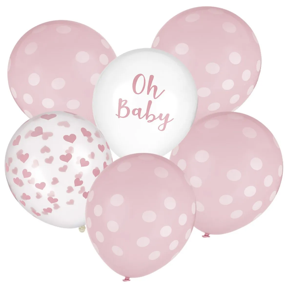 Ballon décor Baby rose ou bleu x6-Gifi Outlet