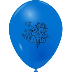 Ballon de baudruche anniversaire 20 ans multicolore x10-Gifi Sale