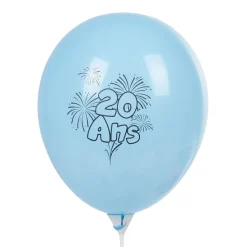 Ballon de baudruche anniversaire 20 ans multicolore x10-Gifi Sale