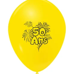Ballon de baudruche anniversaire 50 ans multicolore x10-Gifi Best