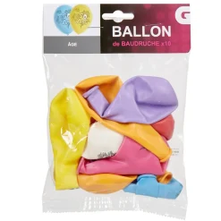 Ballon de baudruche anniversaire 50 ans multicolore x10-Gifi Best