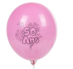 Ballon de baudruche anniversaire 50 ans multicolore x10-Gifi Best