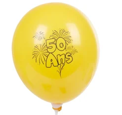 Ballon de baudruche anniversaire 50 ans multicolore x10-Gifi Best