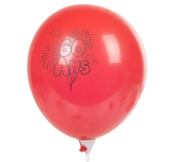 Ballon de baudruche anniversaire 60 ans multicolore x10-Gifi Online
