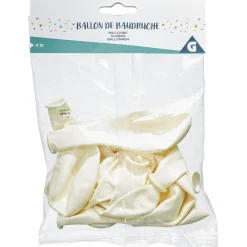 Ballon de baudruche blanc X10-Gifi Discount