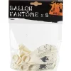 Ballon de baudruche blanc motif fantôme Halloween x8-Gifi Discount