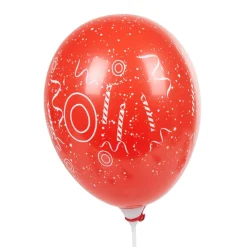 Ballon de baudruche chiffre 0 multicolore x8-Gifi Online